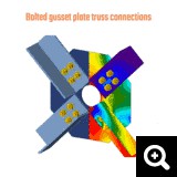 Bolted gusset plate truss connections